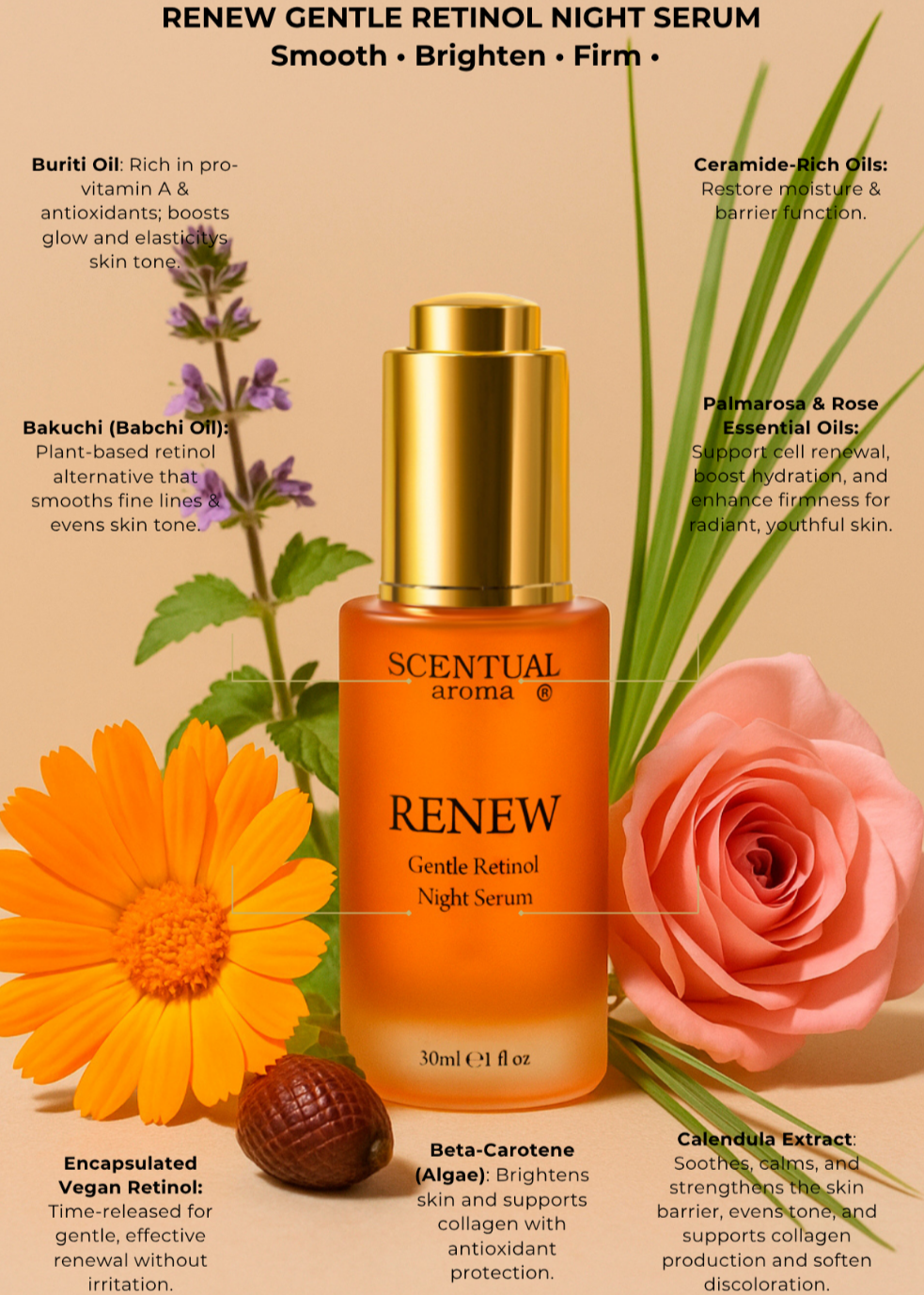 RENEW Gentle Retinol Night Serum | Plant-Based Vitamin A - Image 5